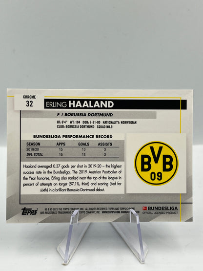 Topps Chrome BuLi 20/21 Erling Haaland Borussia Dortmund Sapphire #32