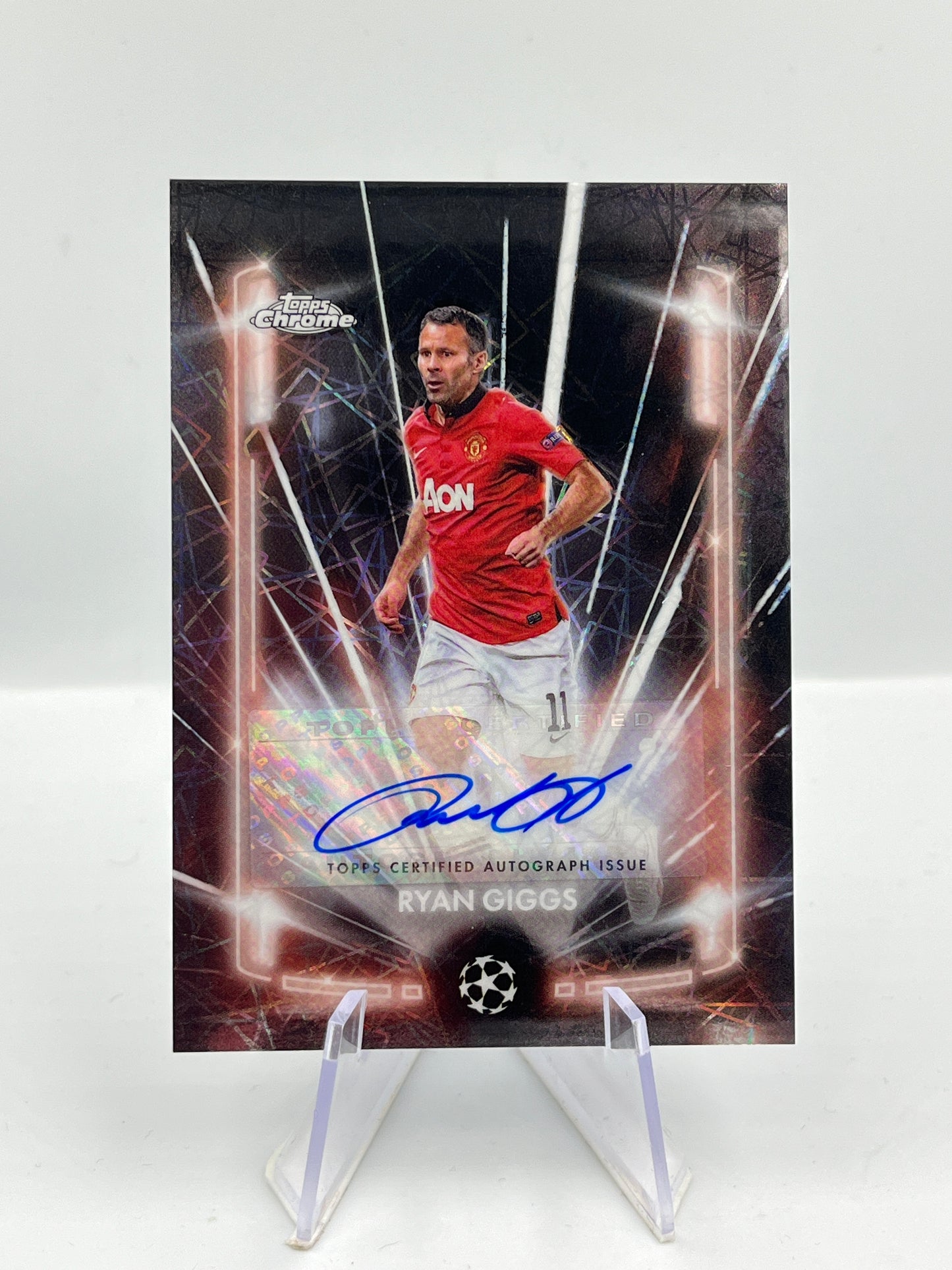 Topps Chrome UCC 24/25 Ryan Giggs Manchester United Black Lazer Autograph #BLA-RG
