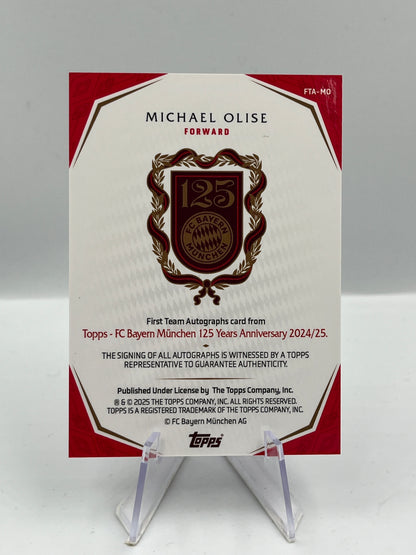 Topps 125 Jahre Bayern München Michael Olise on Card Autograph 29/33 #FTA-MO