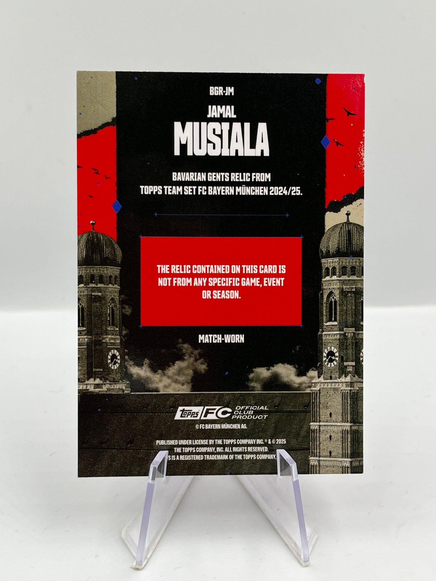 Topps Bayern 24/25 Jamal Musiala Match Worn Relic 233/250 #BGR-JM