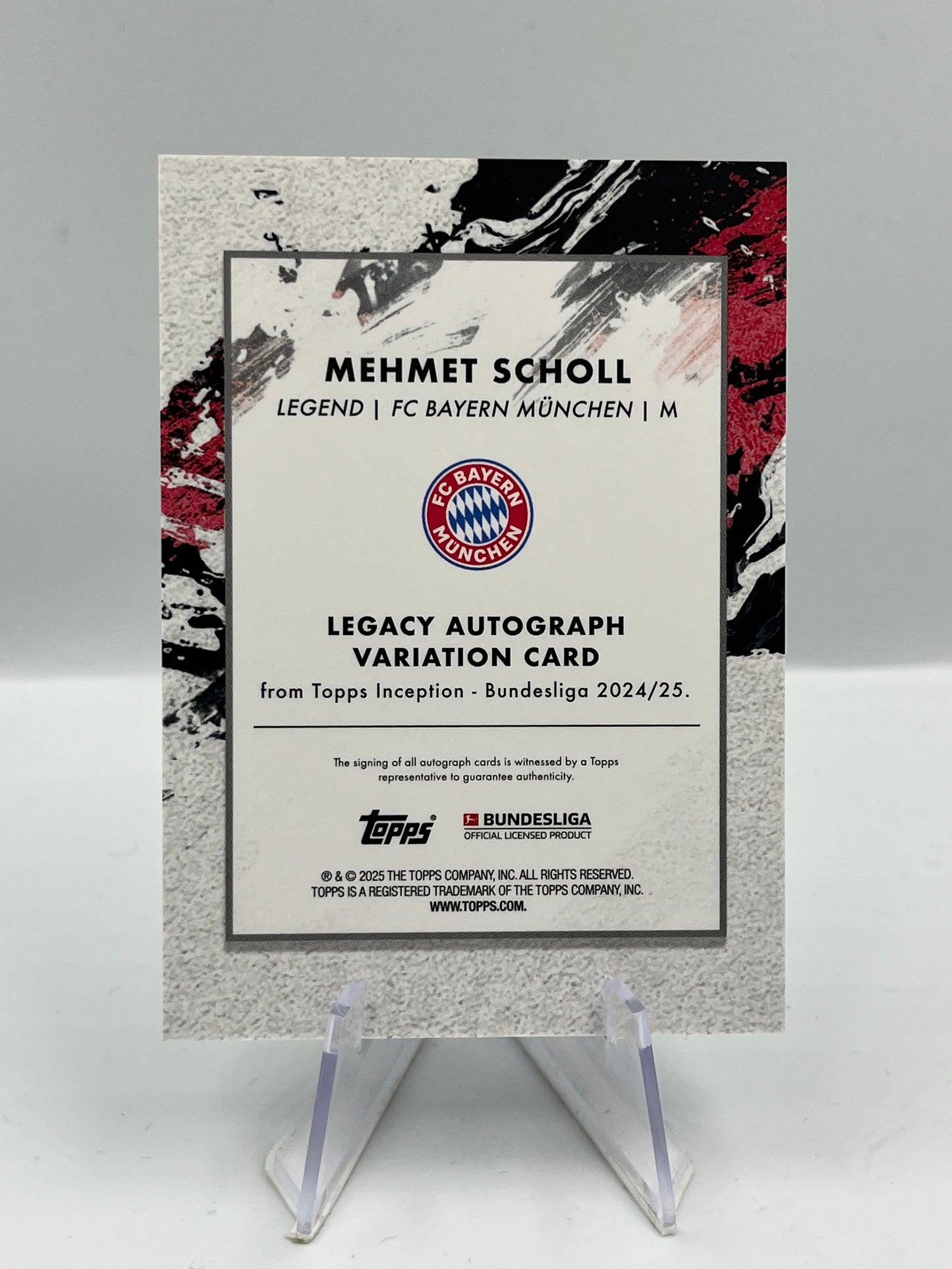 Topps Inception Bundesliga 24/25 Mehmet Scholl Bayern München Autograph 29/75