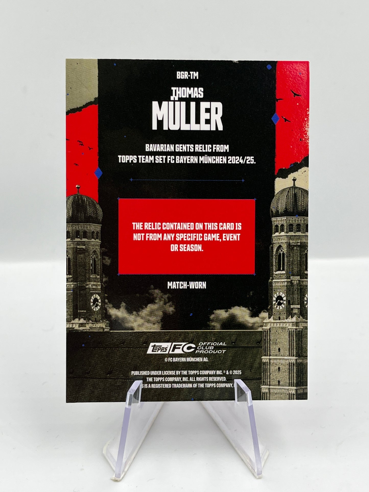 Topps Thomas Müller Bayern Match Worn Relic 185/250 #BGR-TM