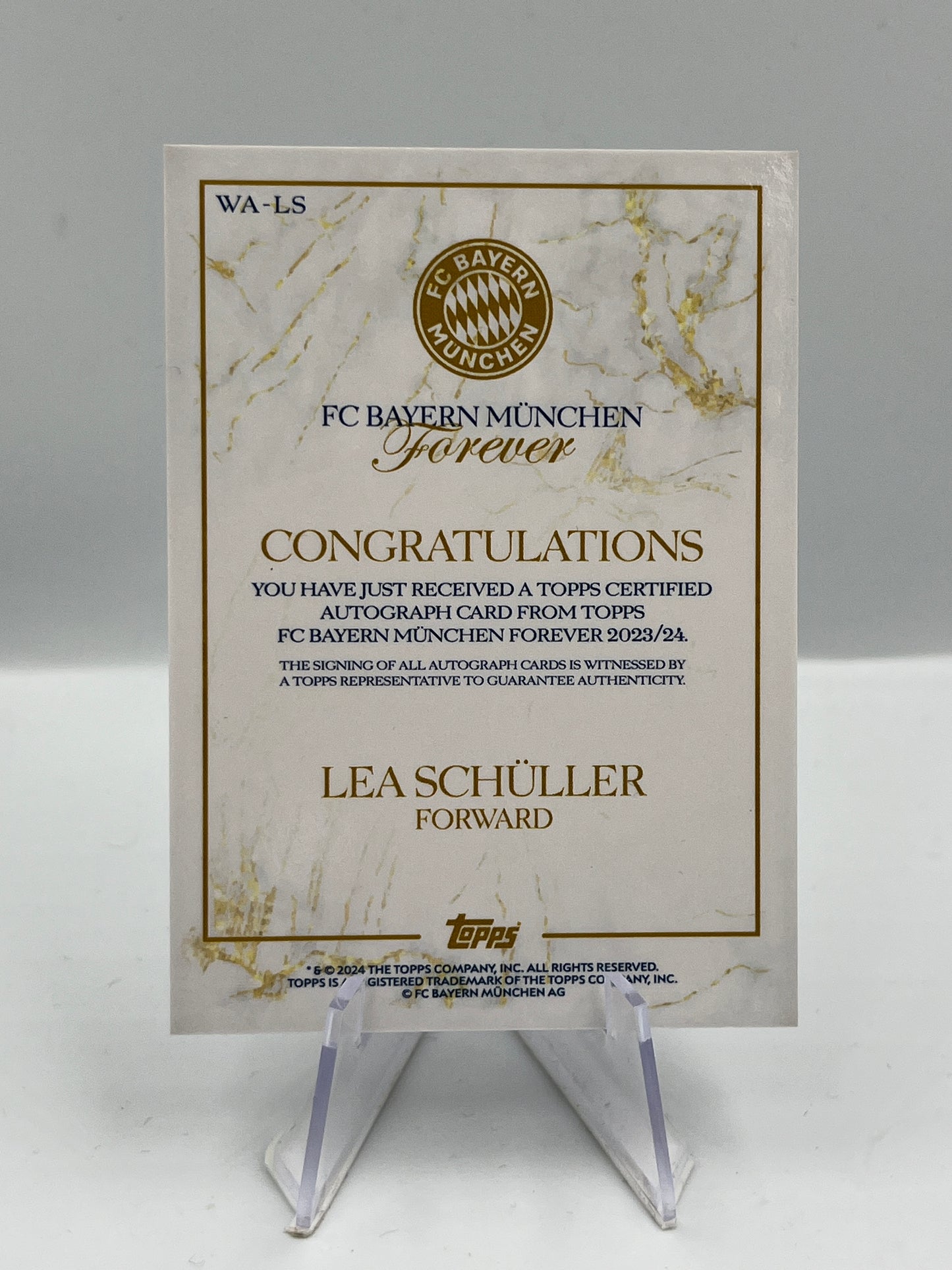 Topps Bayern München Forever 23/24 Lea Schüller Autograph #WA-LS