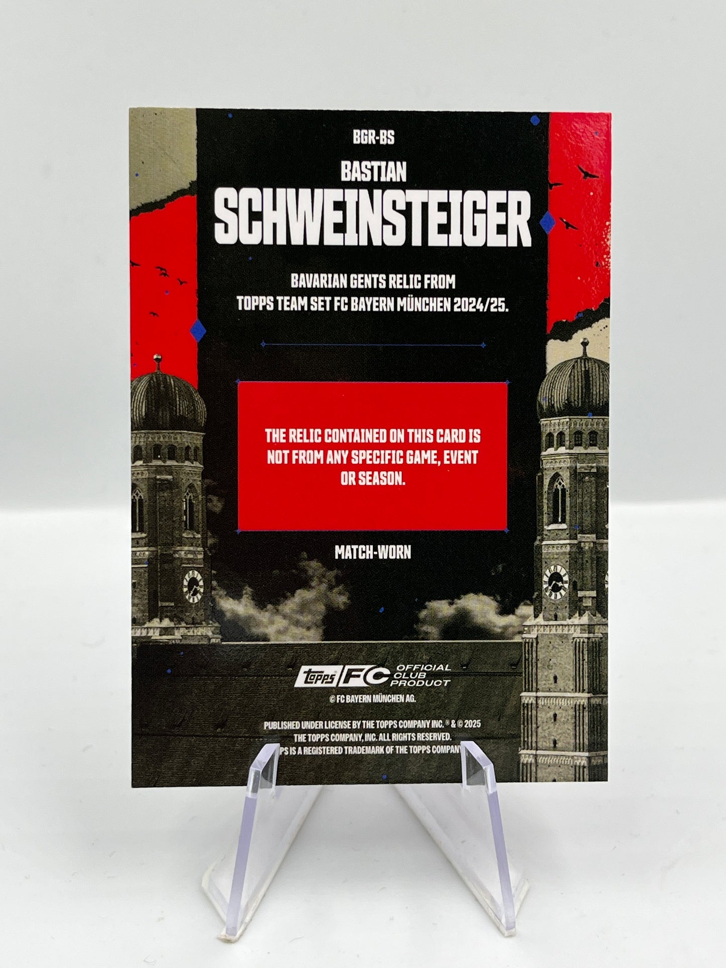 Topps Bayern 24/25 Bastian Schweinsteiger Match Worn Relic 28/50 #BGR-BS