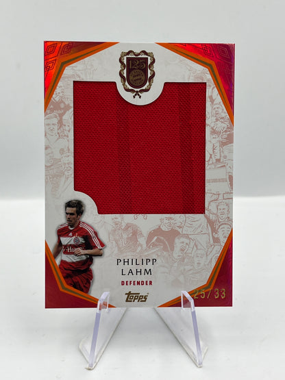 Topps 125 Jahre Bayern München Philipp Lahm Match Worn Relic 25/33 #PMR-PL