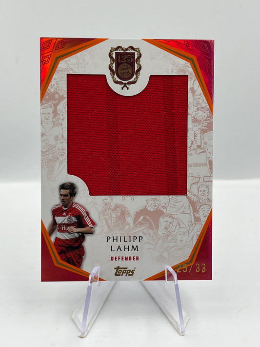 Topps 125 Jahre Bayern München Philipp Lahm Match Worn Relic 25/33 #PMR-PL