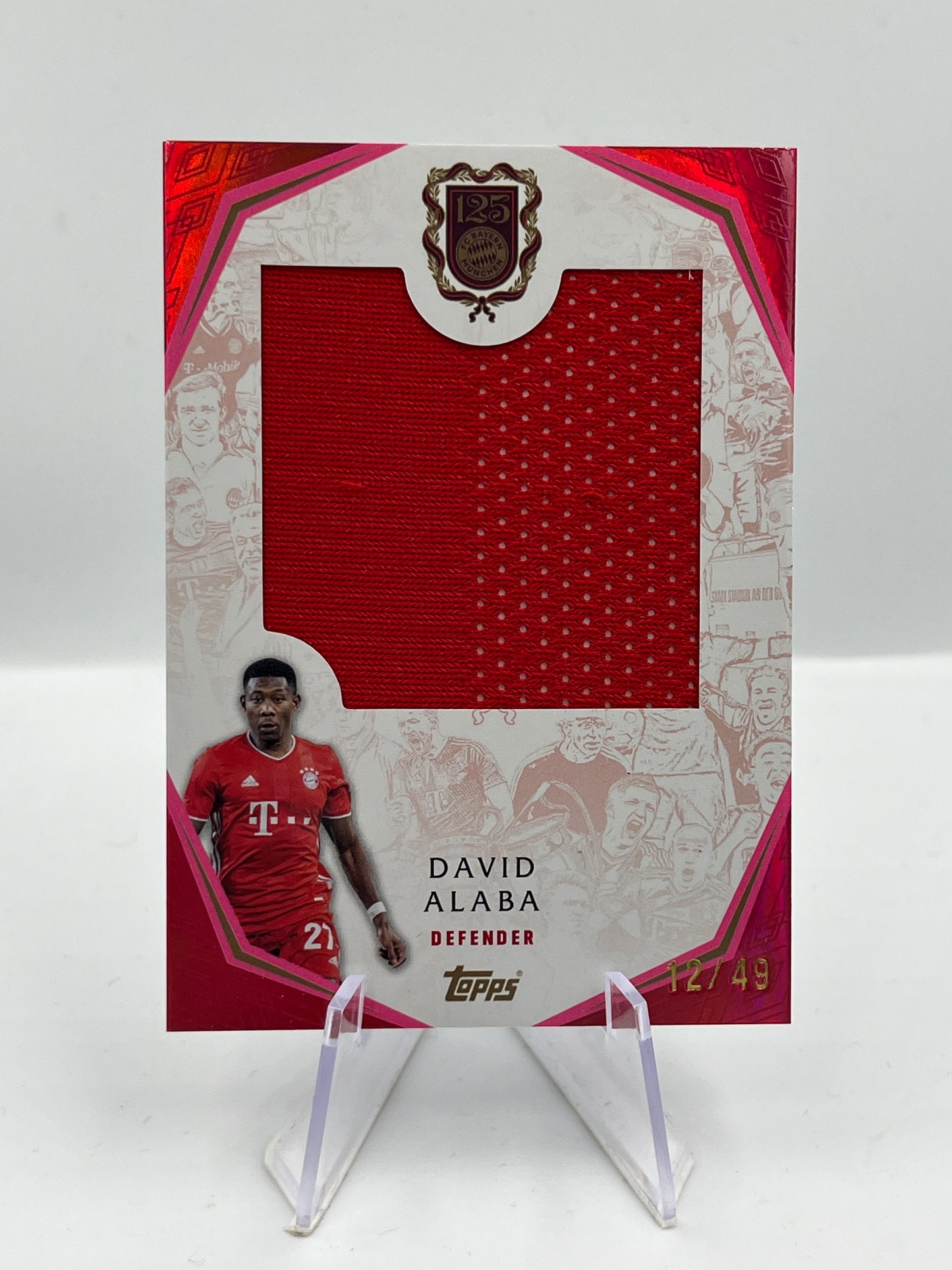 Topps 125 Jahre Bayern München David Alaba Match Worn Relic 12/49 #PMR-DA