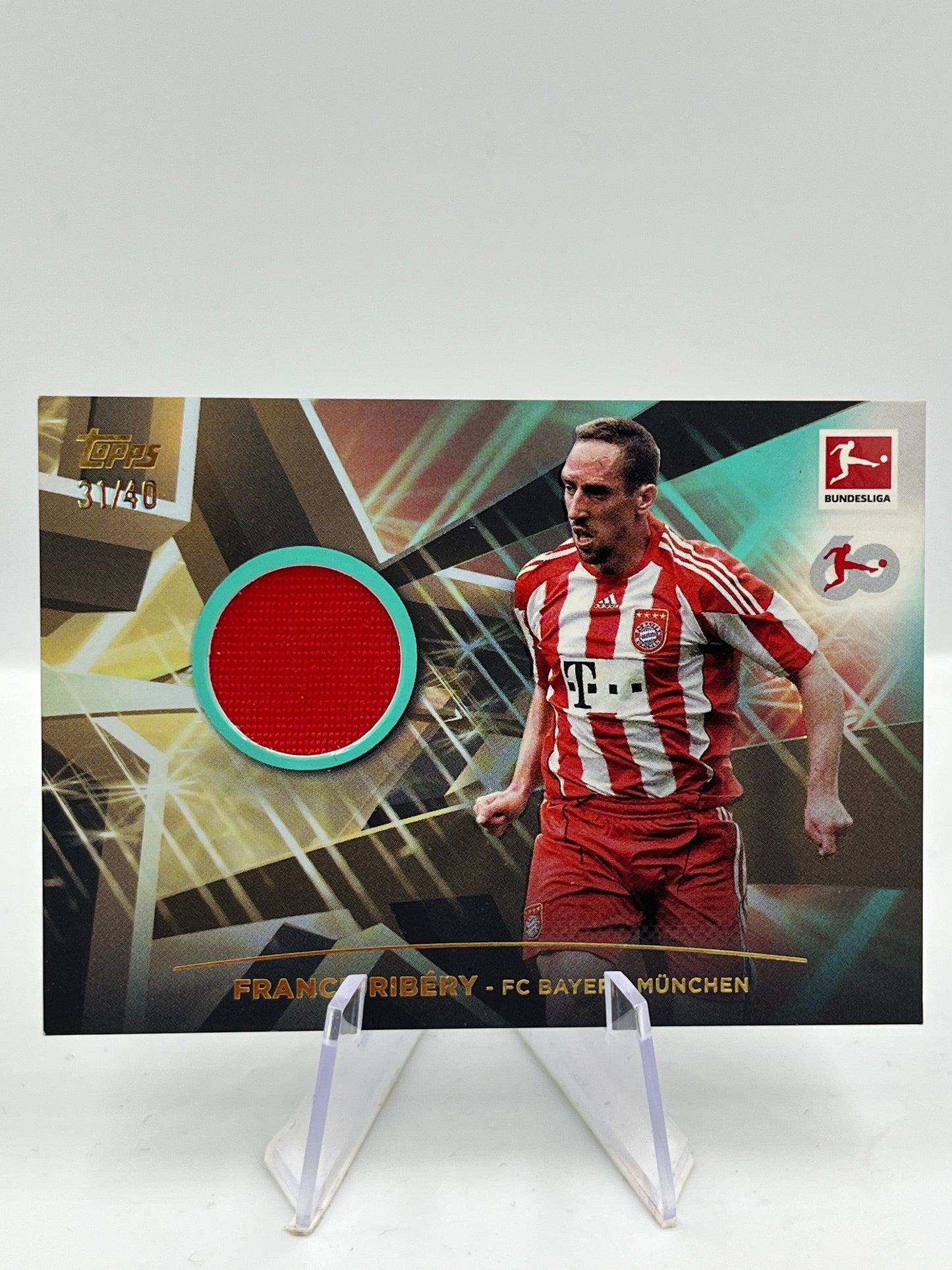 Topps 60 Years Bundesliga Franck Ribery Bayern Match Worn Relic 31/40 #RE-FR