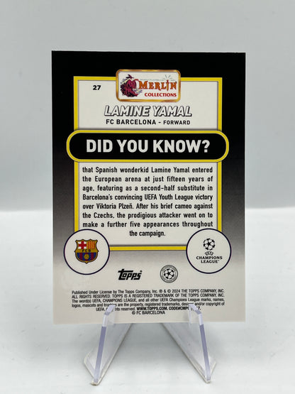 Topps Merlin UCC 23/24 Lamine Yamal Barcelona RC #27