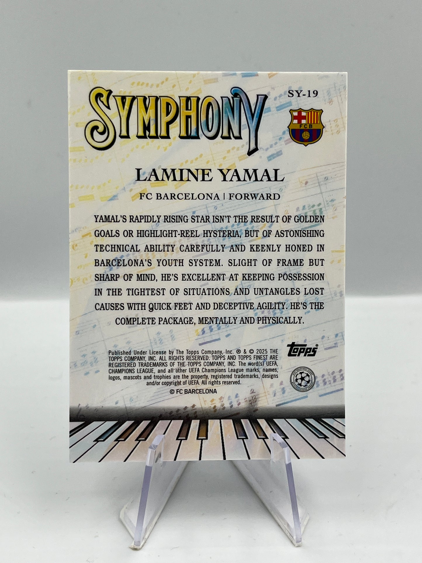 Topps Finest UCC 24/25 Lamine Yamal Barcelona Symphony #SY-19
