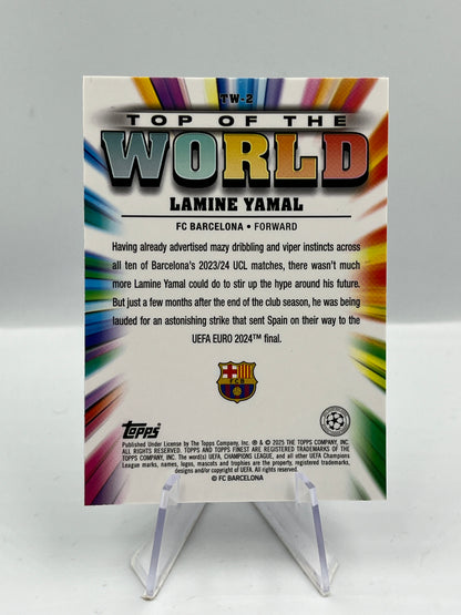 Topps Finest UCC 24/25 Lamine Yamal Barcelona Top of the World #TW-2