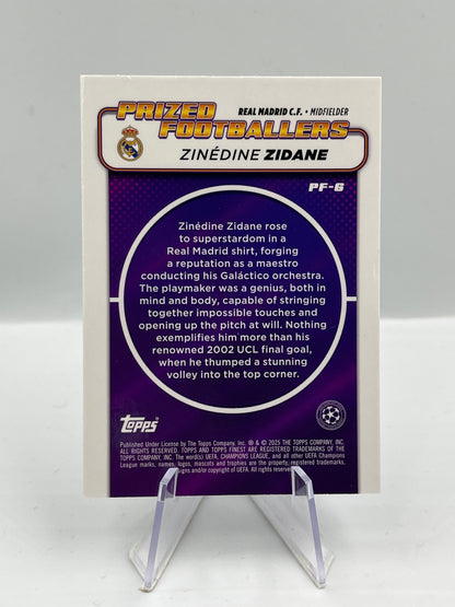 Topps Finest UCC 24/25 Zinedine Zidane Real Madrid Prized Footballers #PF-6