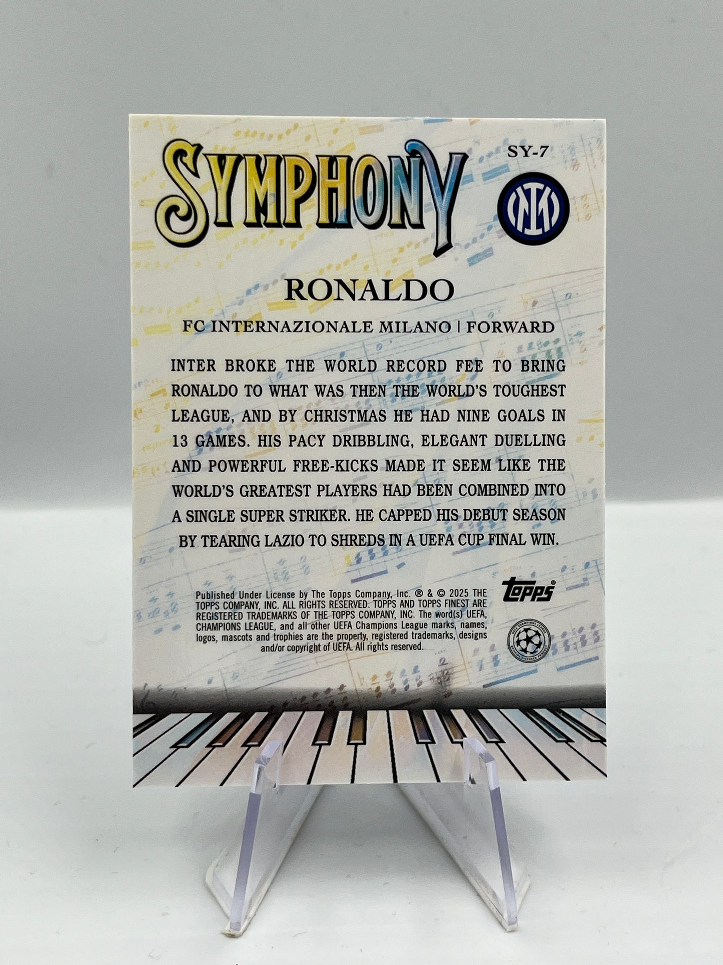 Topps Finest UCC 24/25 Ronaldo Nazario Inter Mailand Symphony #SY-7