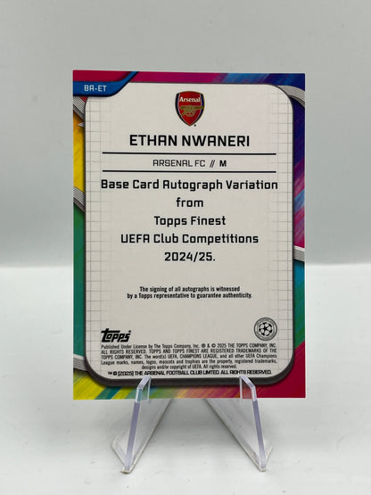 Topps Finest UCC 24/25 Ethan Nwaneri Arsenal Gold Lava Autograph RC 19/50 #BA-ET
