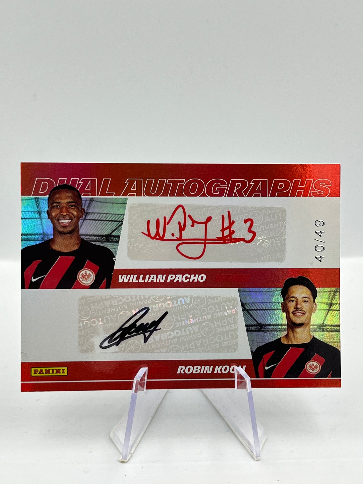 Panini Willian Pacho/RobinKoch - Eintracht - Dual Autographs - 40/49 - #AUDUAL-01