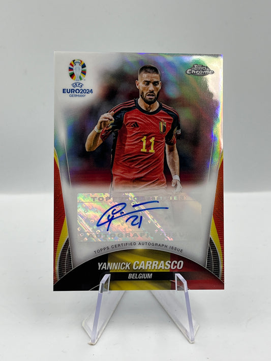 Topps Chrome UEFA Euro 2024 Yannick Carrasco Belgien Auto #CA-YC
