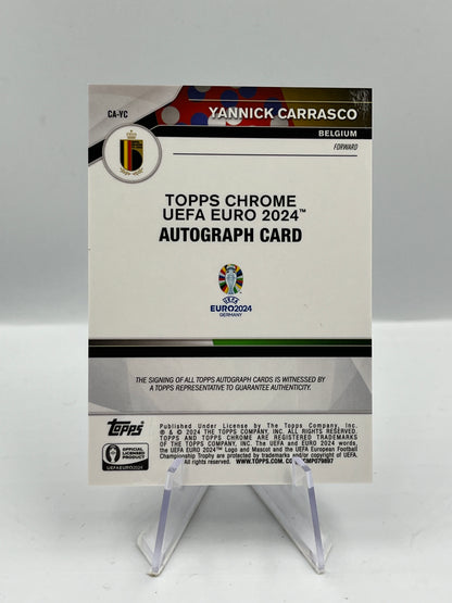 Topps Chrome UEFA Euro 2024 Yannick Carrasco Belgien Auto #CA-YC