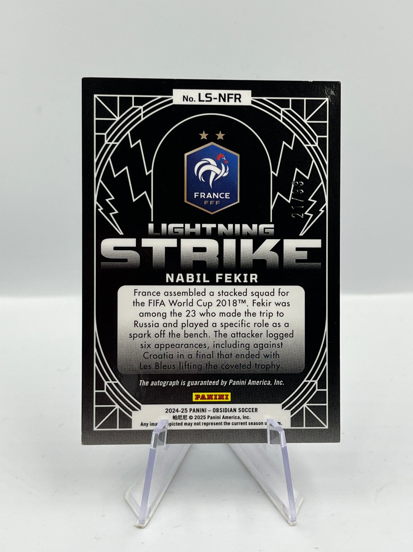 Nabil Fekir - Frankreich - Lightning Strike Autograph - 21/99 - #LS-NFR