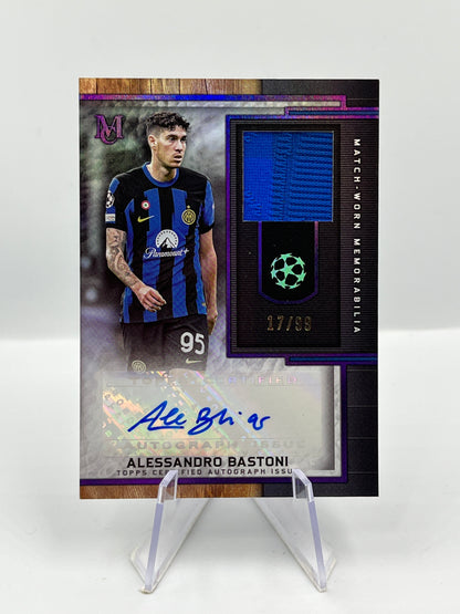 Topps Museum UCL 23/24 Alessandro Bastoni Inter Mailand Auto Relic 17/99 #MAR-AI