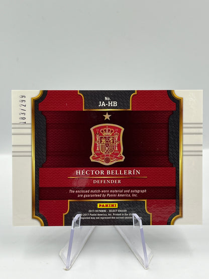 Panini Select Soccer 17/18 Hector Bellerin Spanien Auto Relic 183/299 #JA-HB