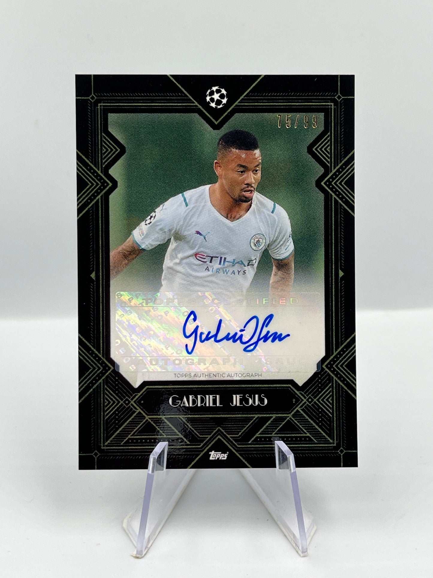 Topps Deco UCL 21/22 Gabriel Jesus Manchester City Autograph 75/99