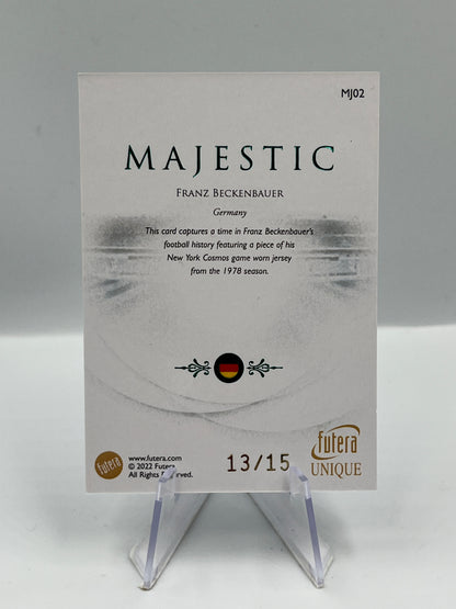 Futera Unique 2022 Franz Beckenbauer Deutschland Game Worn Relic 13/15 #MJ02