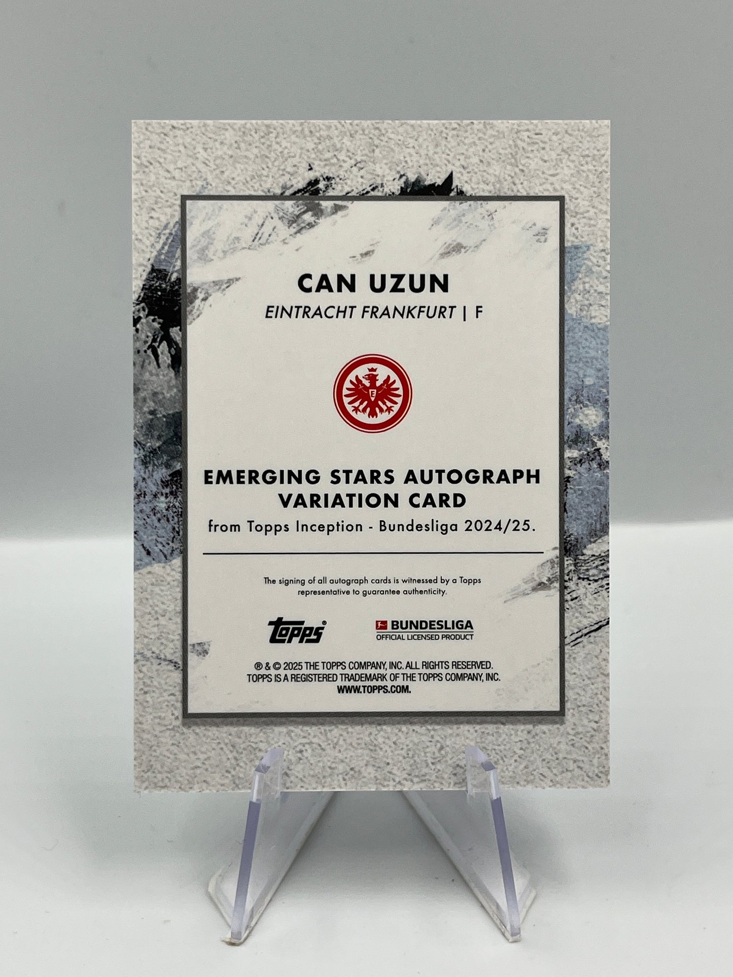 Topps Inception Bundesliga 24/25 Can Uzun Eintracht Frankfurt Autograph RC 77/99