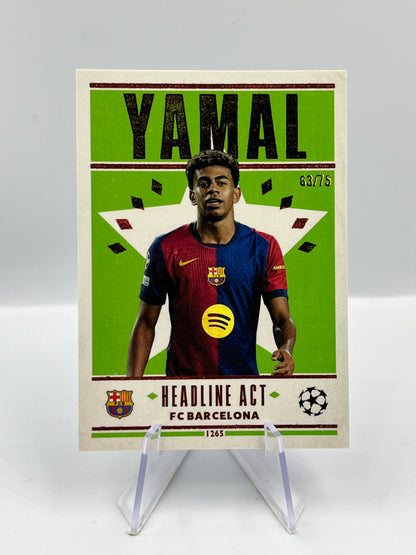 Topps Total Football 24/25 Lamine Yamal Barcelona Headline Act 63/75