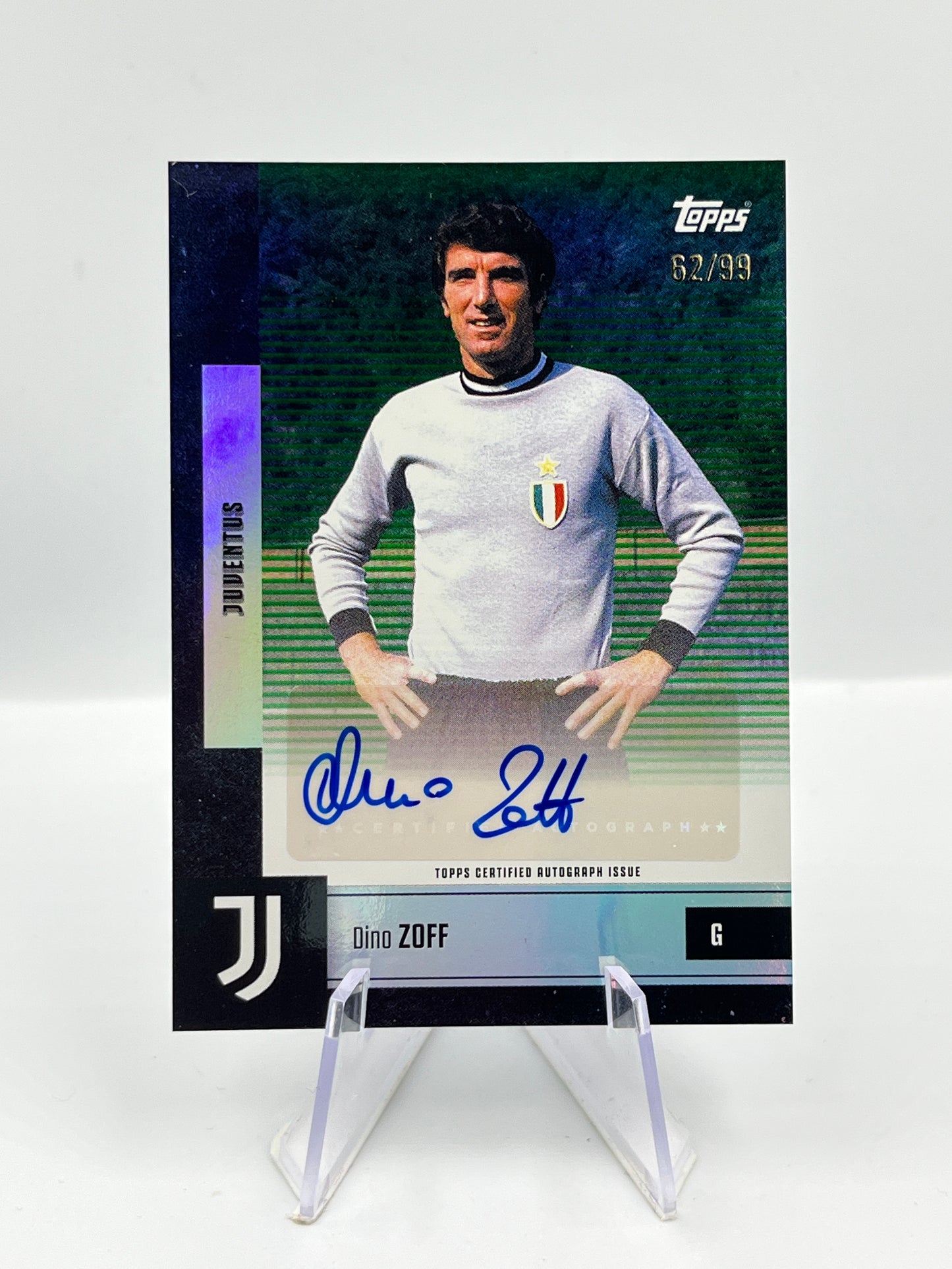 Topps Juventus 25/26 Dino Zoff Green Autograph 62/99 #BA-DZ