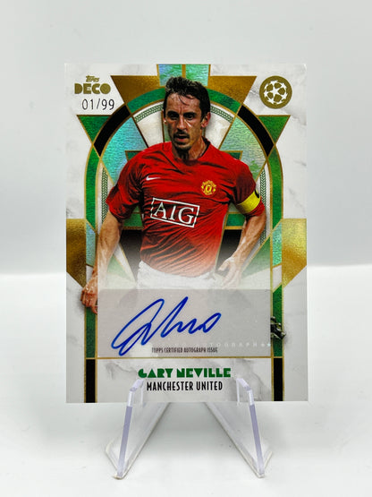 Topps Deco UCC 24/25 Gary Neville Manchester United Legend Autograph 01/99
