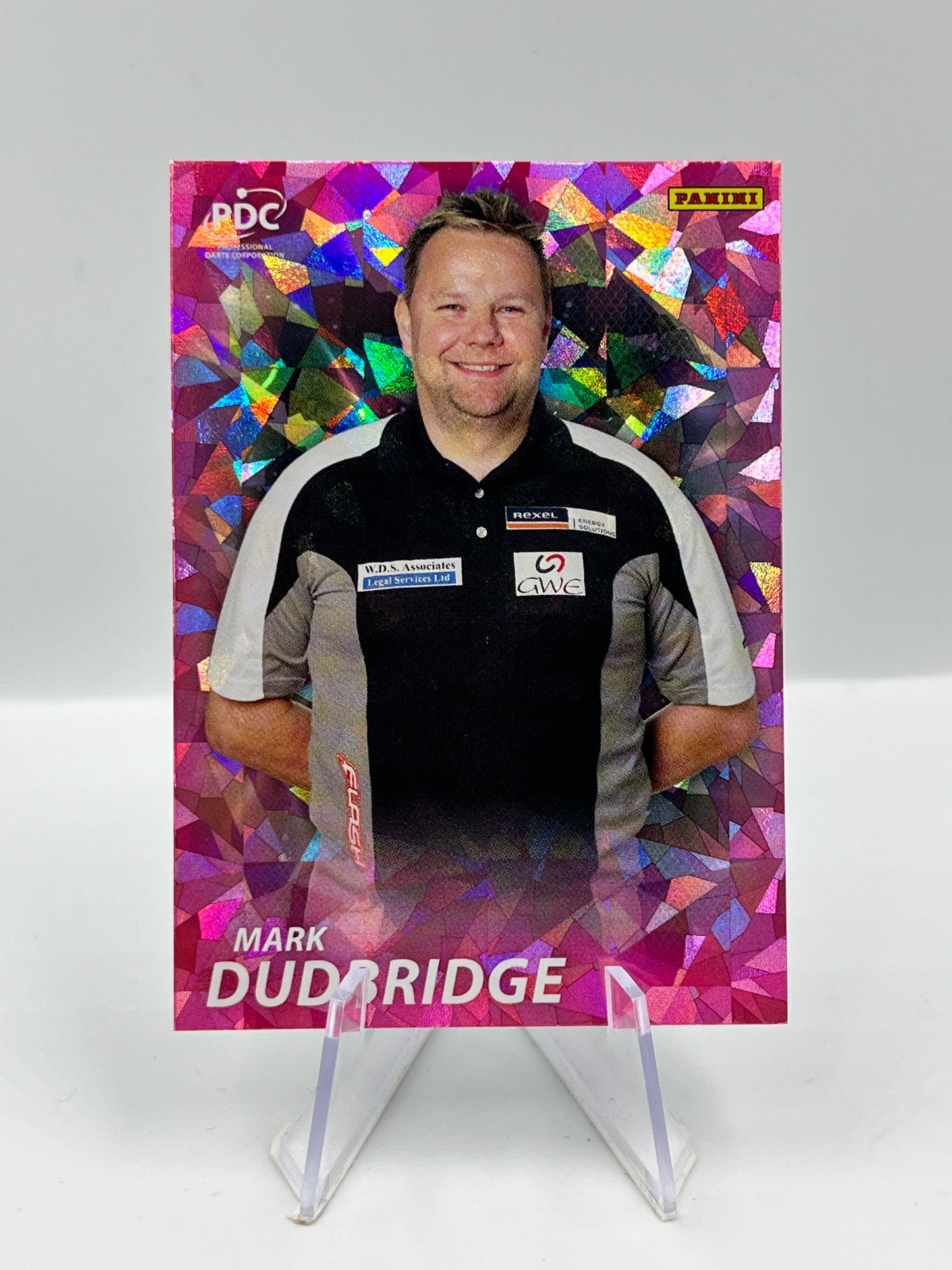 Panini PDC Premier League 2025 Mark Dudbridge Pink Cracked Ice #BA-11