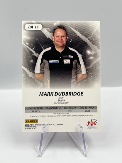 Panini PDC Premier League 2025 Mark Dudbridge Pink Cracked Ice #BA-11