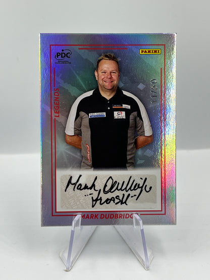 Panini PDC Premier League 2025 Mark Dudbridge Autograph 11/50 #AULEG-02