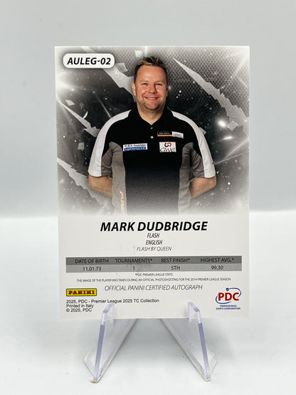 Panini PDC Premier League 2025 Mark Dudbridge Autograph 11/50 #AULEG-02