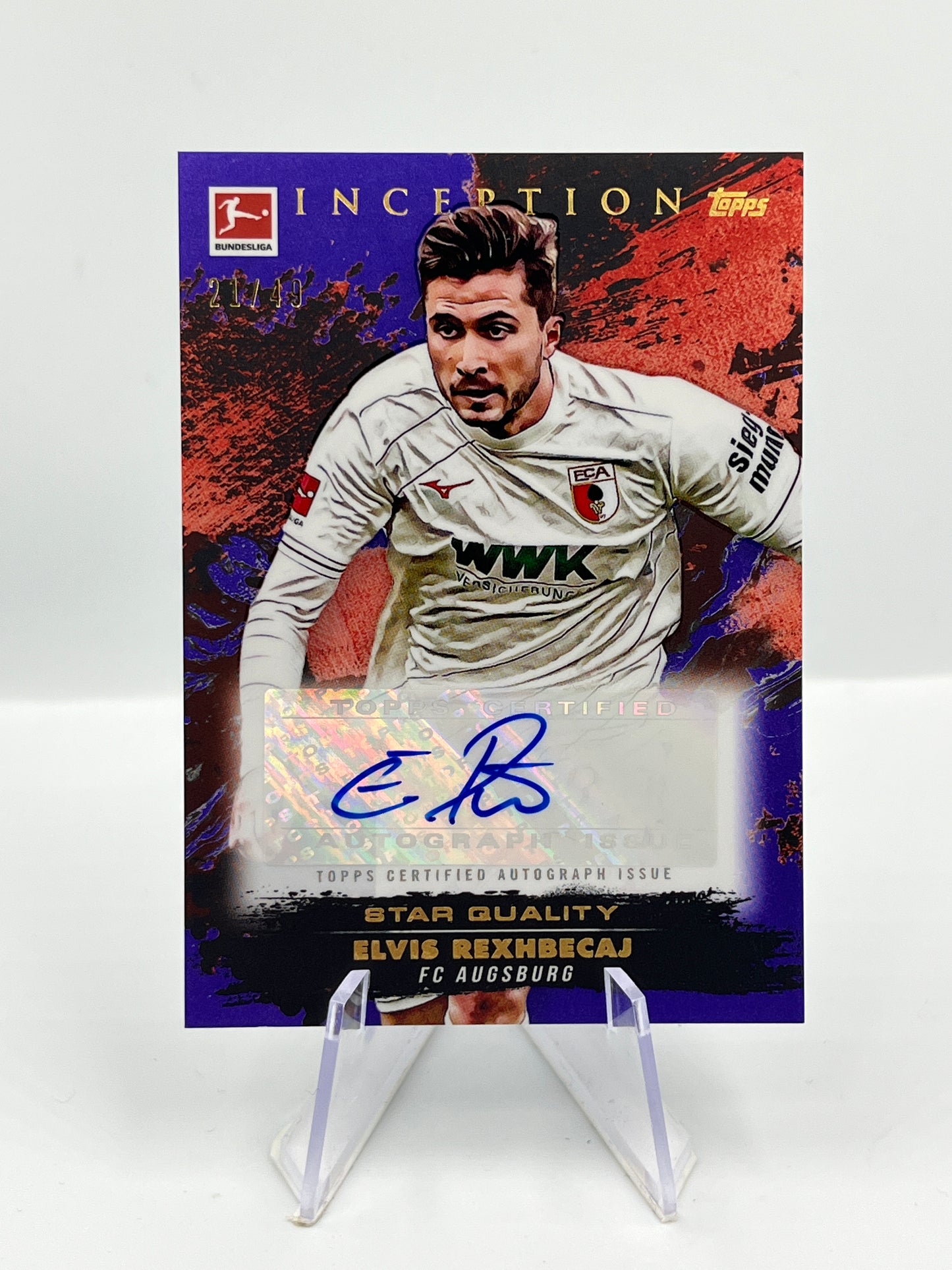 Topps Inception Bundesliga 24/25 Elvis Rexhbecaj FC Augsburg Autograph 41/49