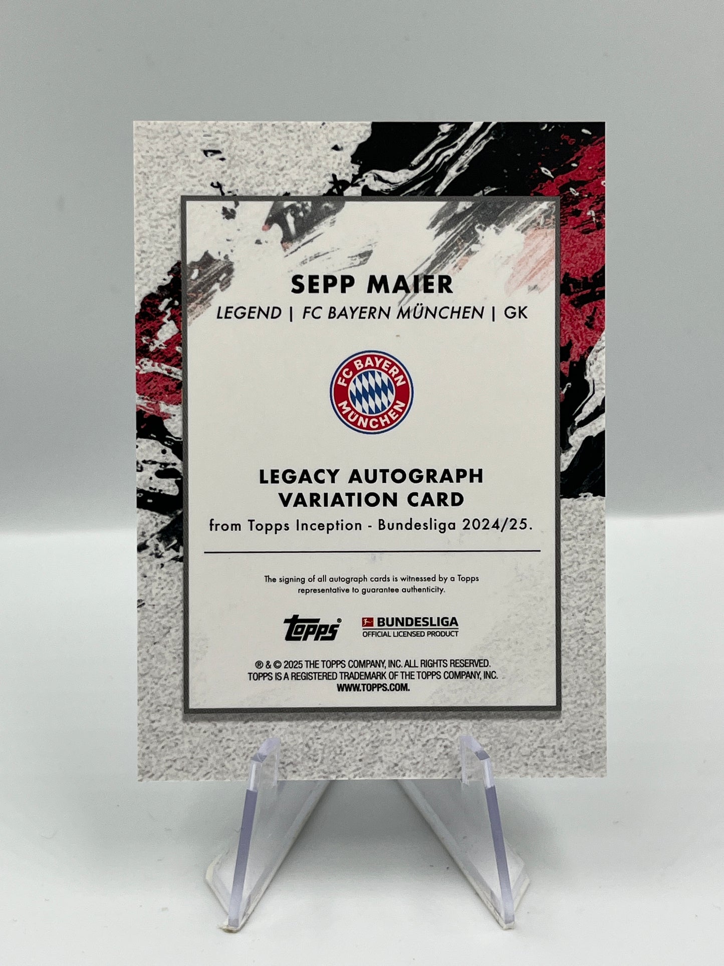 Topps Inception Bundesliga 24/25 Sepp Maier Bayern München Autograph 23/75