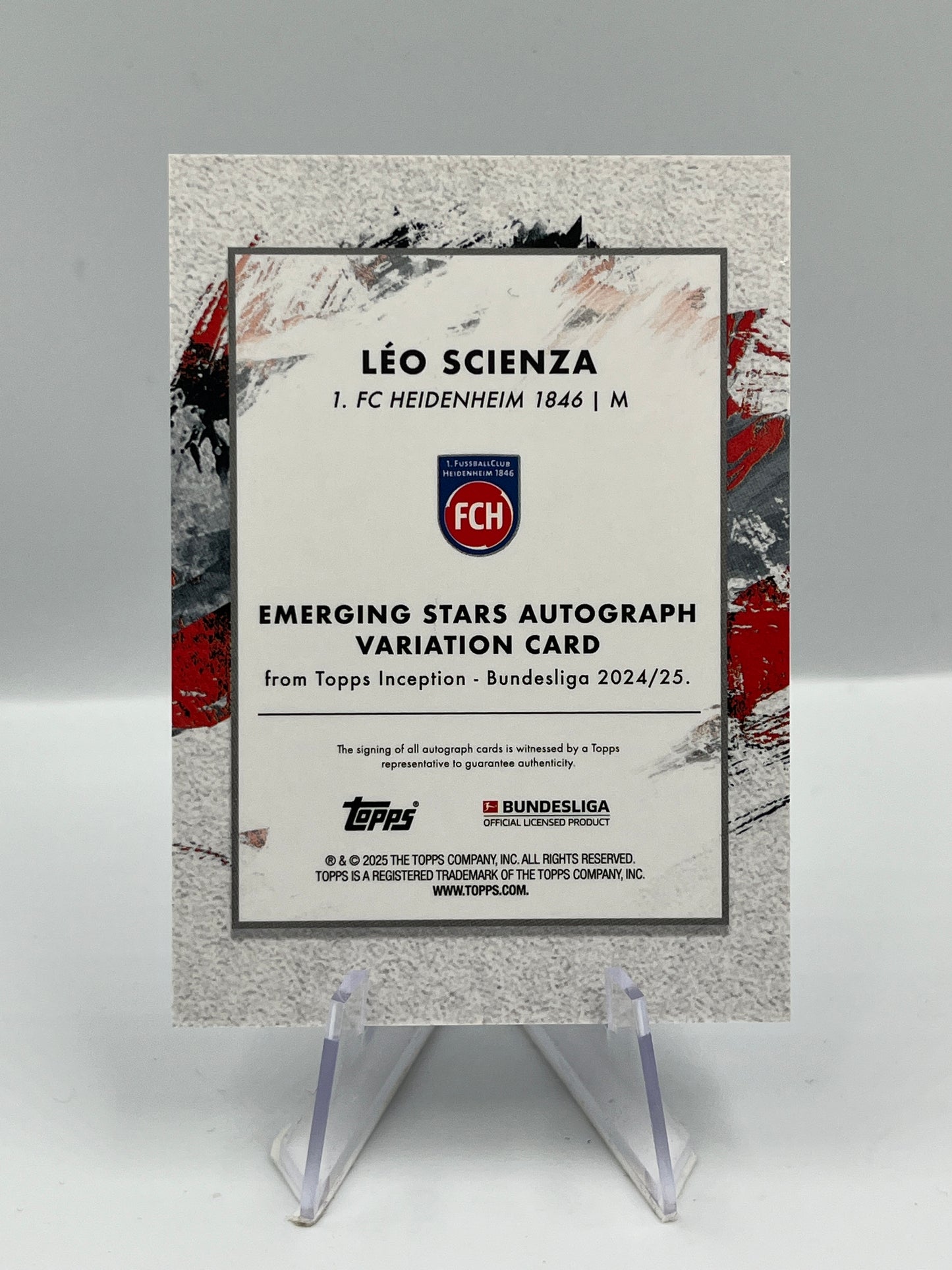 Topps Inception Bundesliga 24/25 Leo Scienza Heidenheim Autograph RC 07/99