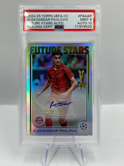 Topps UCC 24/25 Aleksandar Pavlovic Bayern Auto PSA9AUTO10 #FSA-AP