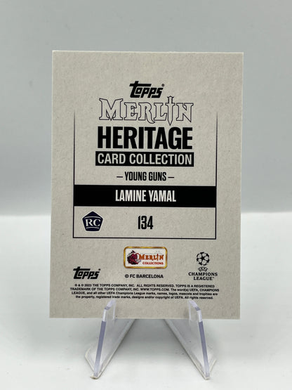 Topps Merlin Heritage 23/24 Lamine Yamal Barcelona Young Guns RC #134