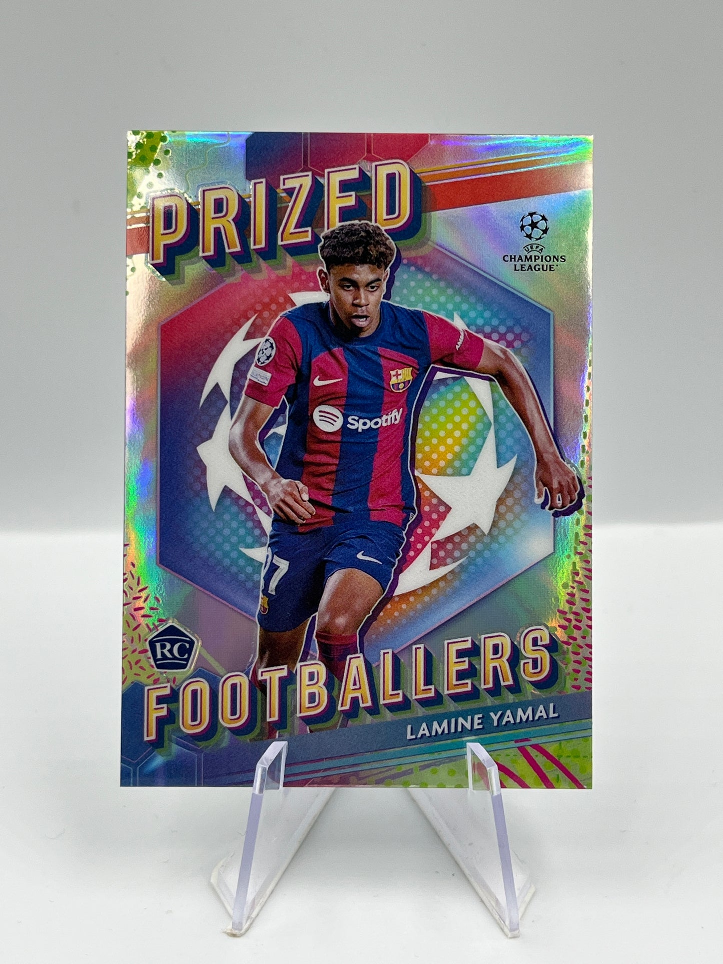 Topps Chrome UCC 23/24 Lamine Yamal Barcelona Prized Footballers RC #PF-8