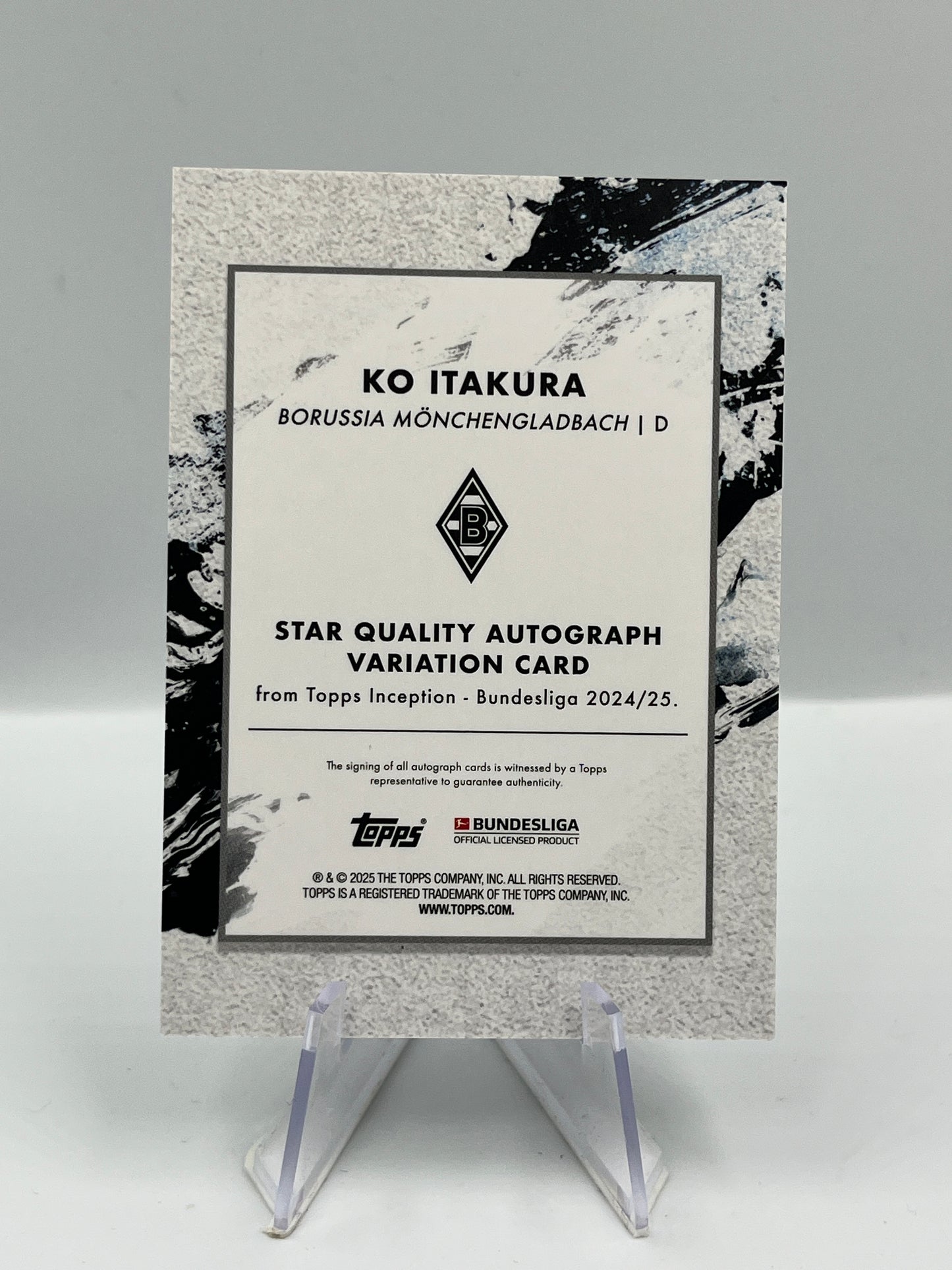 Topps Inception Bundesliga 24/25 Ko Itakura Mönchengladbach Autograph 10/75