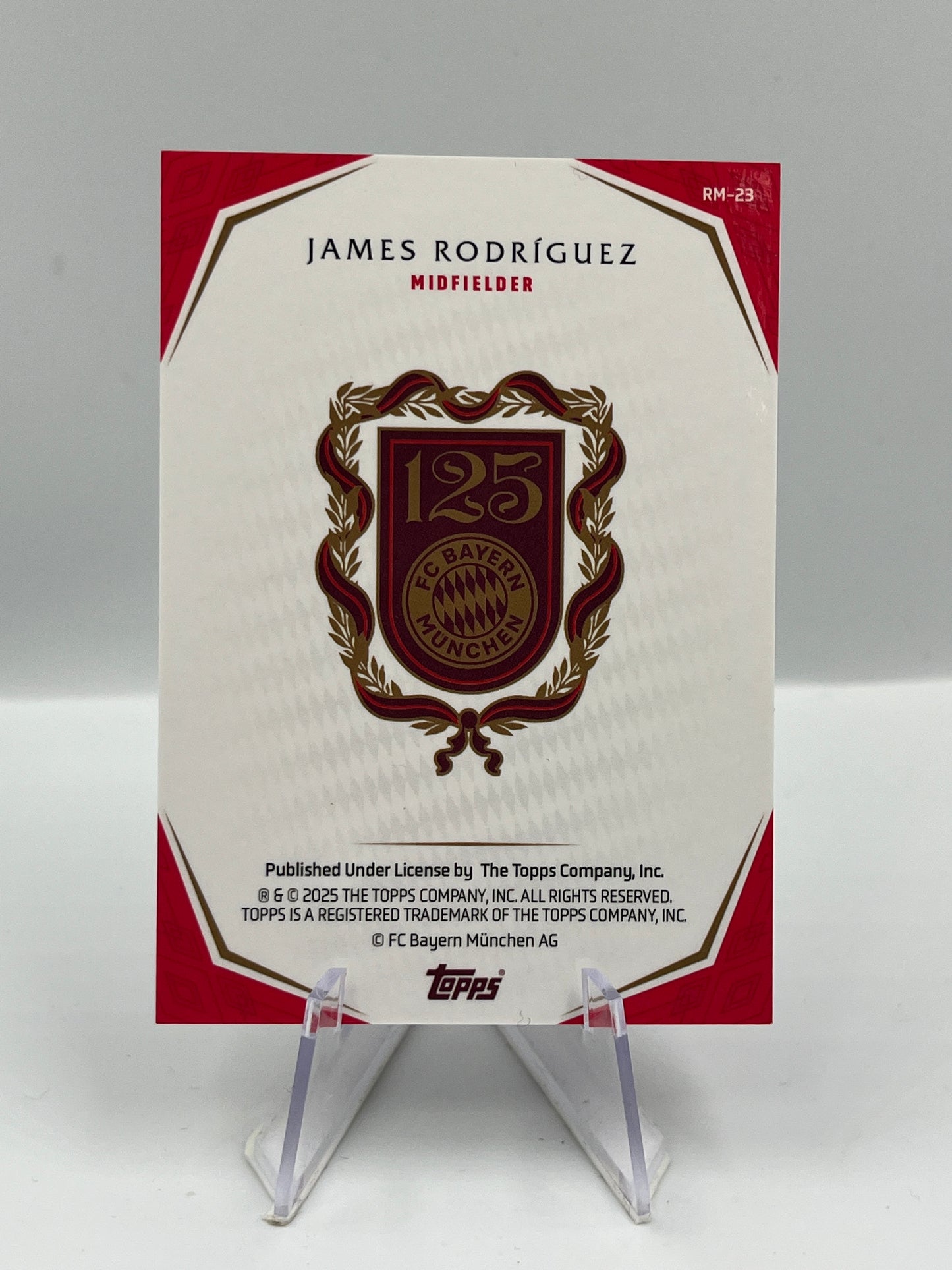 Topps 125 Jahre Bayern München James Rodriguez Rekordmeister 13/33 #RM-23