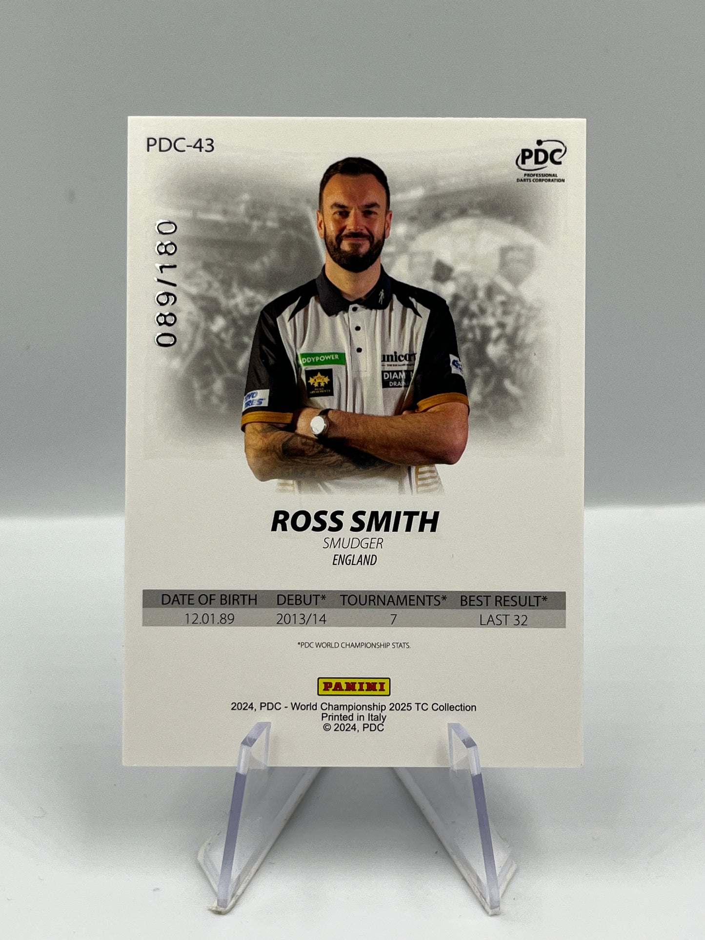 Panini 1st Edition 2025 Ross Smith 089/180 #PDC-43