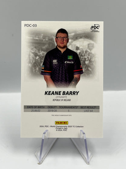 Panini 1st Edition 2025 Keane Barry Pink Parallel #PDC-03