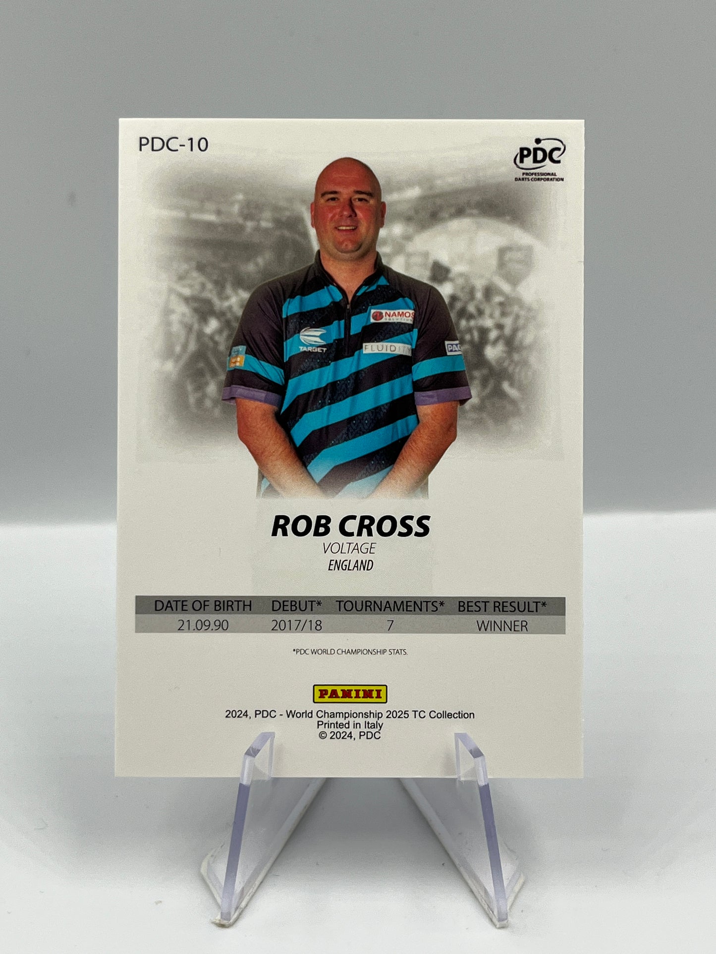 Panini 1st Edition 2025 Rob Cross Pink Parallel #PDC-10