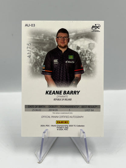 Panini 1st Edition 2025 Keane Barry Autograph 41/75 #AU-03