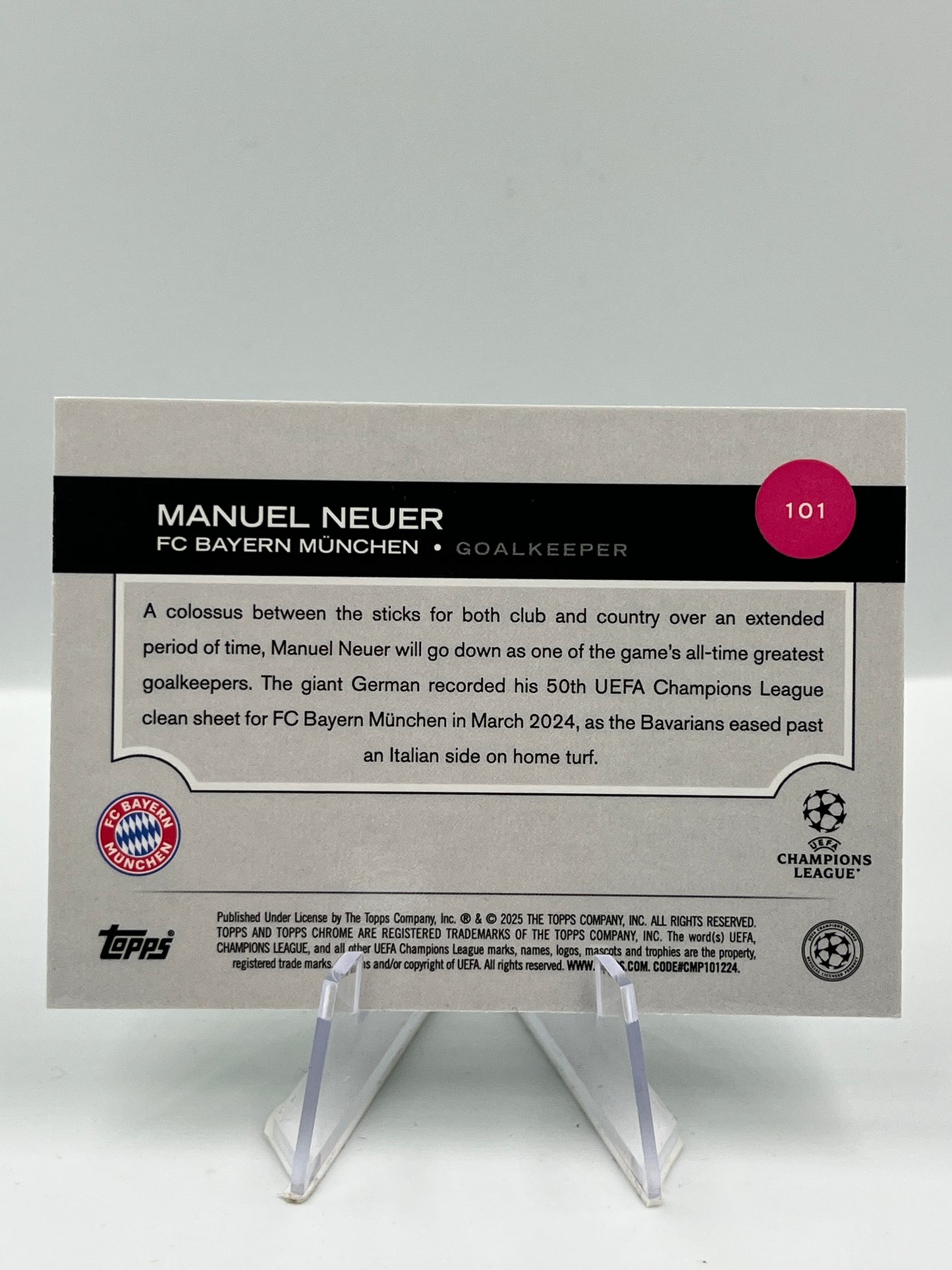 Topps Chrome UCC 24/25 Manuel Neuer Bayern München 31/99 #101