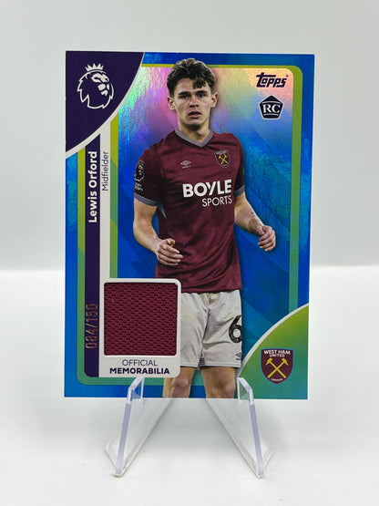 Topps Premier League 25/26 Lewis Orford West Ham Relic RC 048/150 #RE-LO