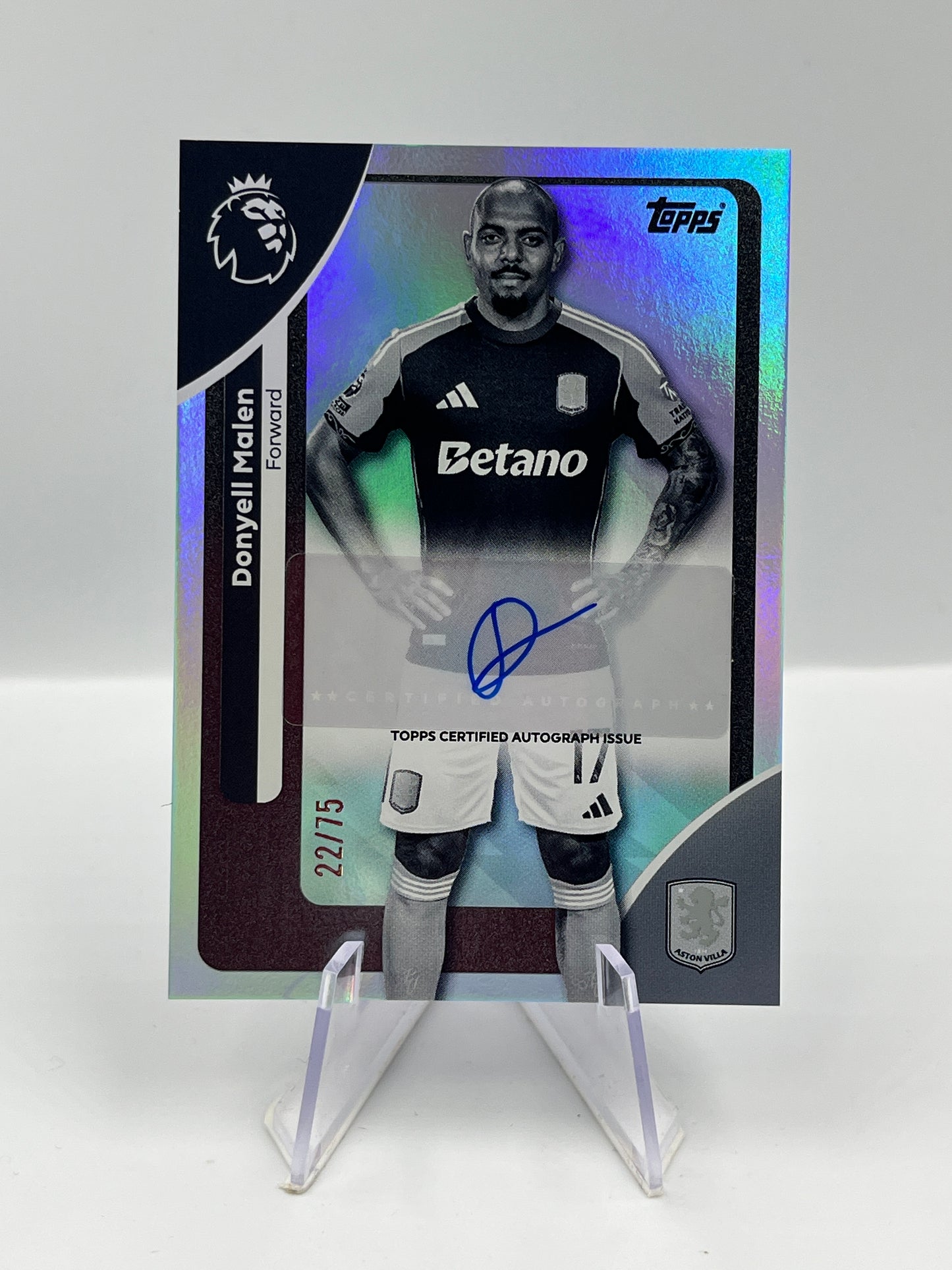 Topps Premier League 25/26 Donyell Malen Aston Villa Autograph 22/75 #AC-DMA