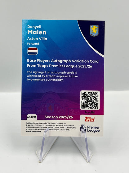 Topps Premier League 25/26 Donyell Malen Aston Villa Autograph 22/75 #AC-DMA
